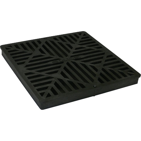 Nds 12 In. x 12 In. Black Square Square Grate 1211